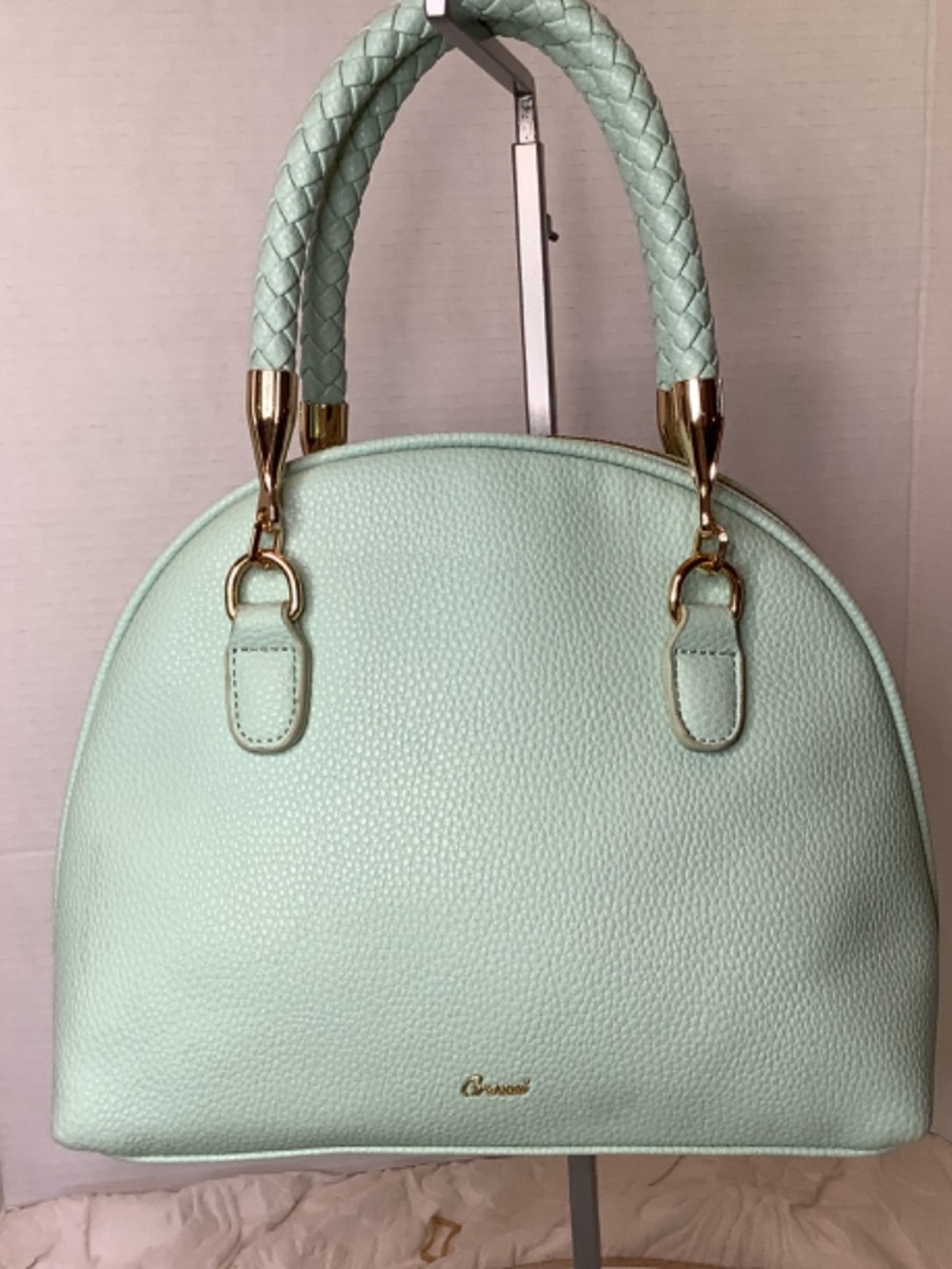 EUC Grossi Green Bow hand crossbody bag - Picture 4 of 14